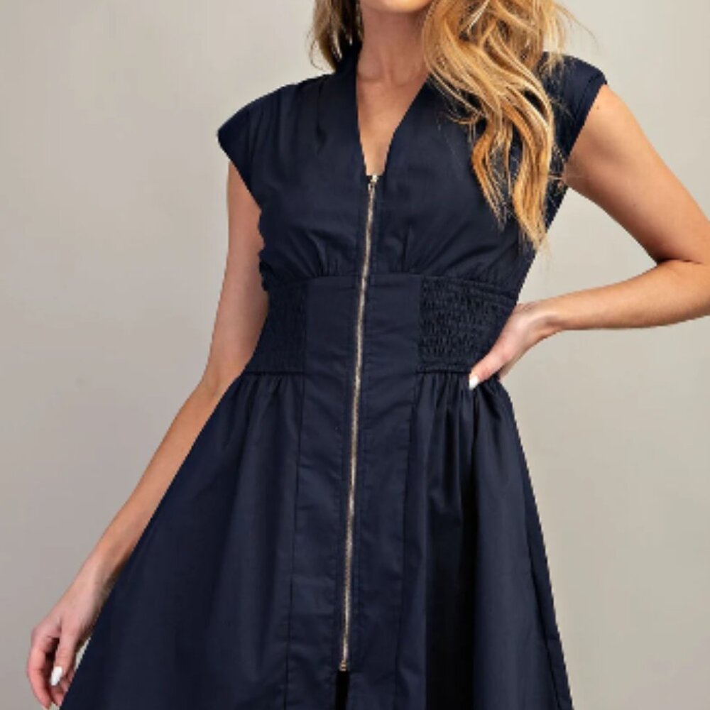 GLAM Navy Dress